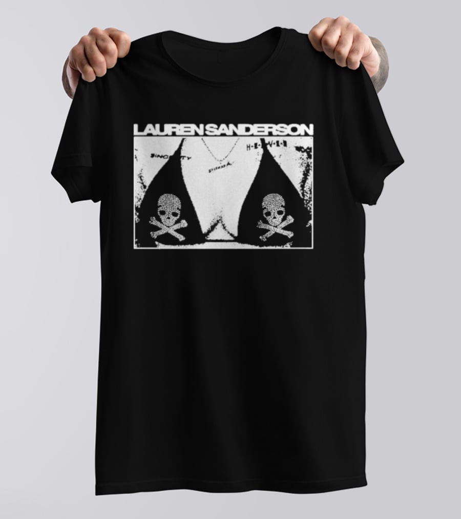 LAUREN SANDERSON SINCERITY SKULL BOOB HELL YEAH T-Shirt