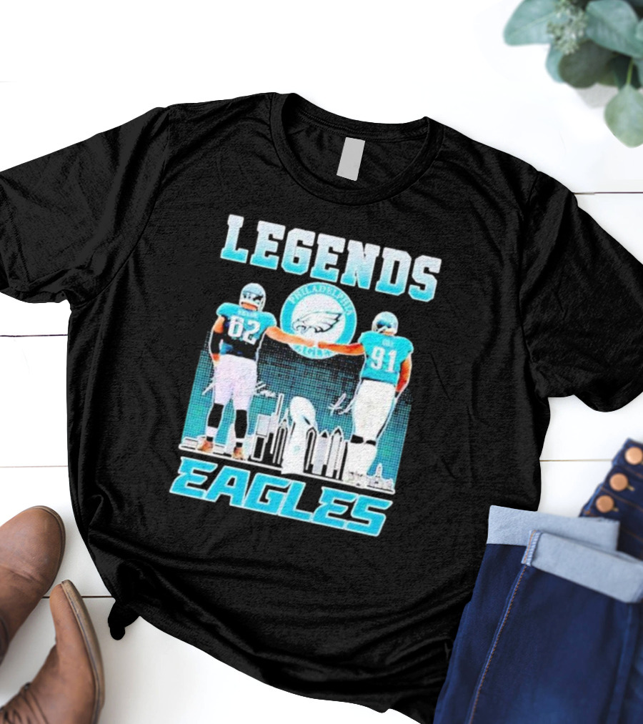 Legends Eagles 62 91 Philadelphia Football Players T-Shirt