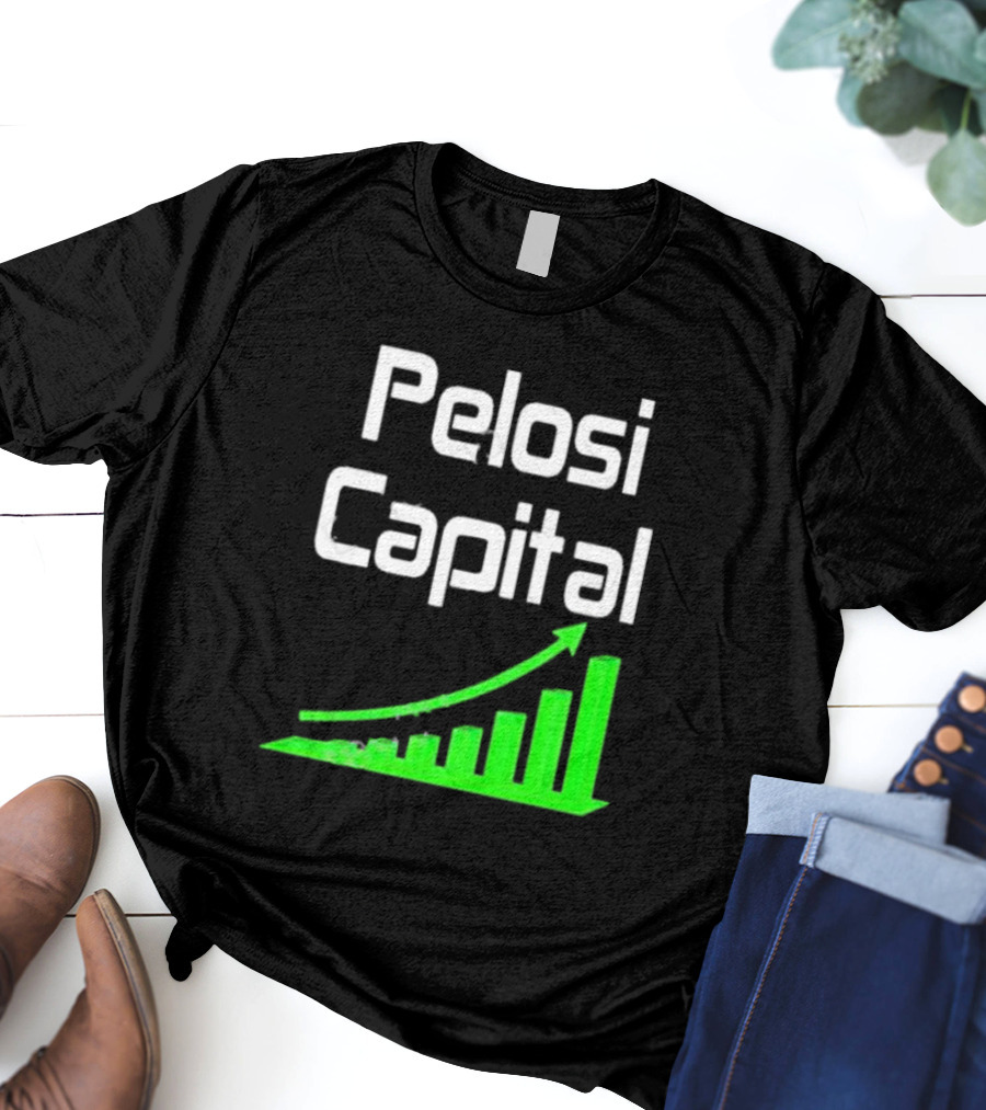 Liathetrader Pelosi Capital Green Arrow Graph T-Shirt