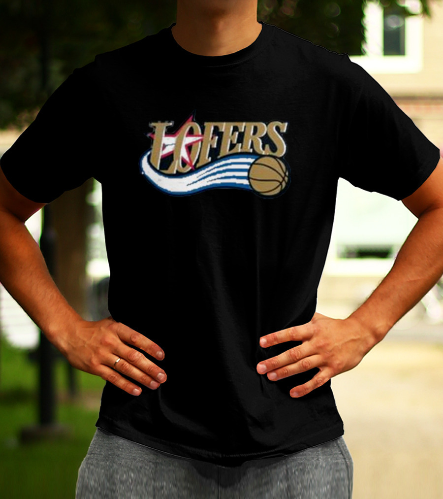 Loafers Basketball Logo Parody With Star And Wave Elements T-Shirt