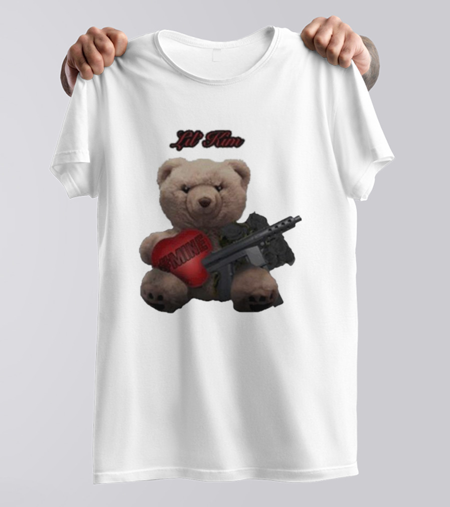 Lil Kim #Mine Teddy Bear With Gun T-Shirt