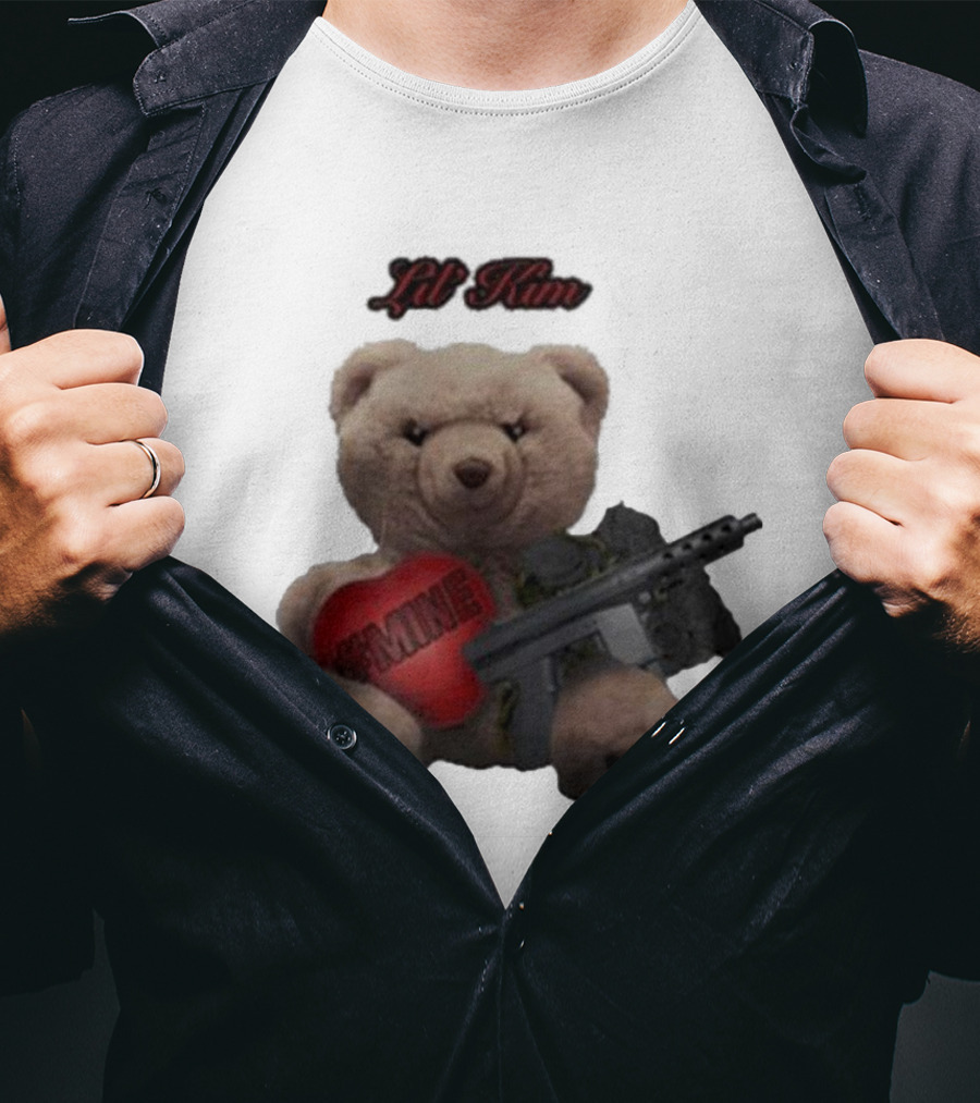 Lil Kim #Mine Teddy Bear With Gun T-Shirt