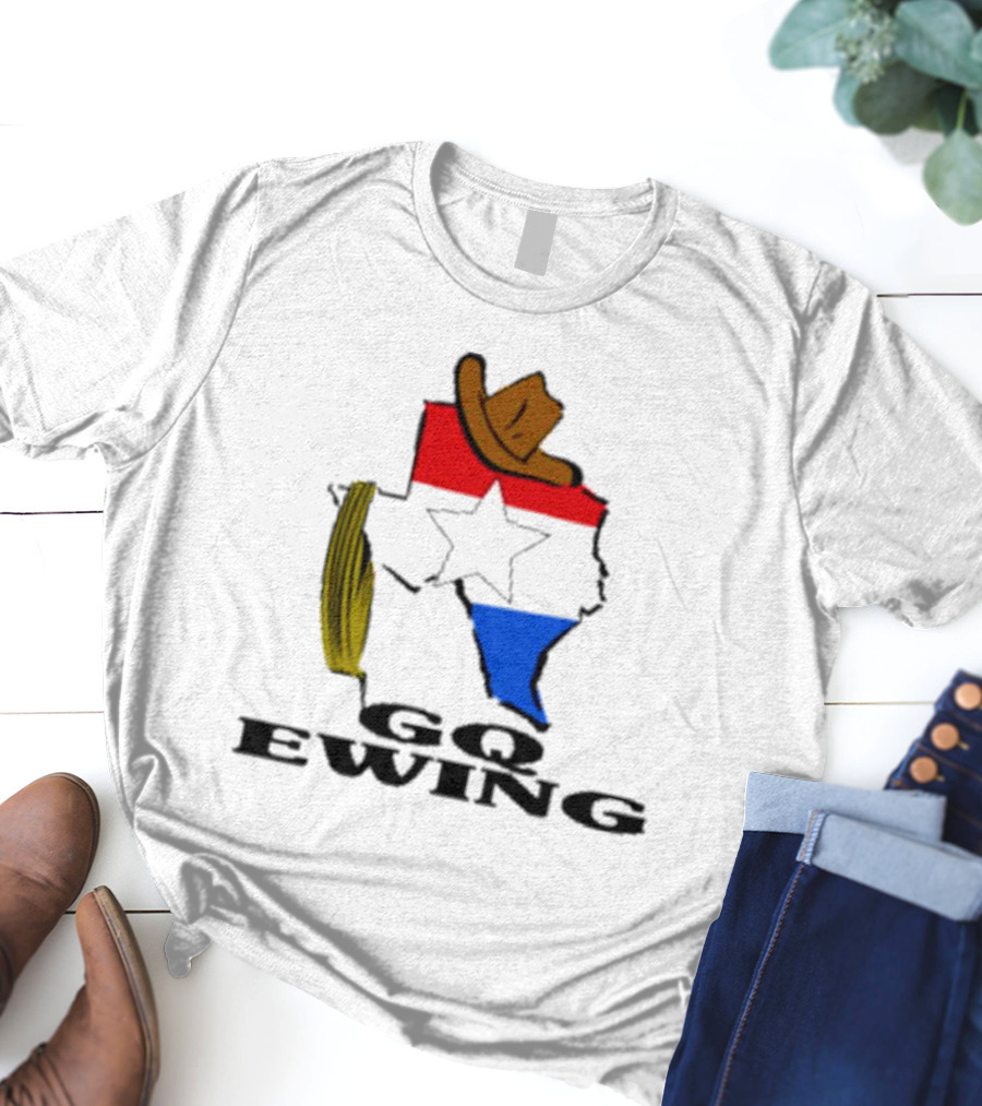Lone Star GQ Ewing Texas Hat Star Colors T-Shirt