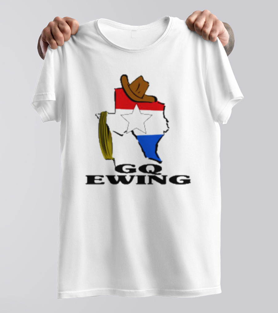 Lone Star GQ Ewing Texas Hat Star Colors T-Shirt