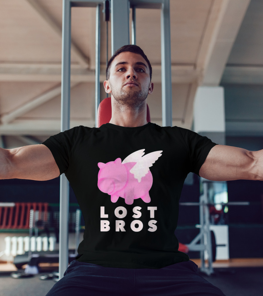 Lost Bros When Hamm Flies Pig With Wings T-Shirt