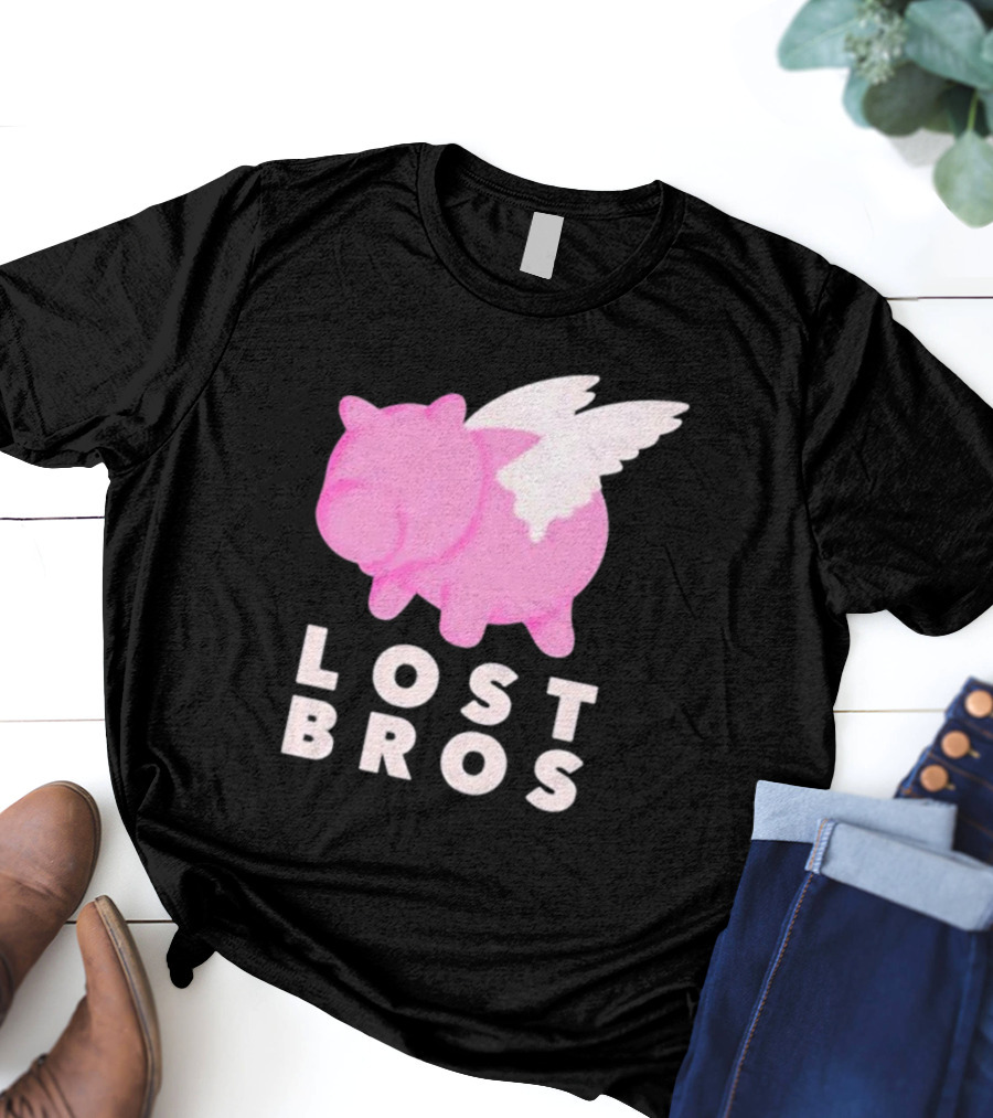 Lost Bros When Hamm Flies Pig With Wings T-Shirt