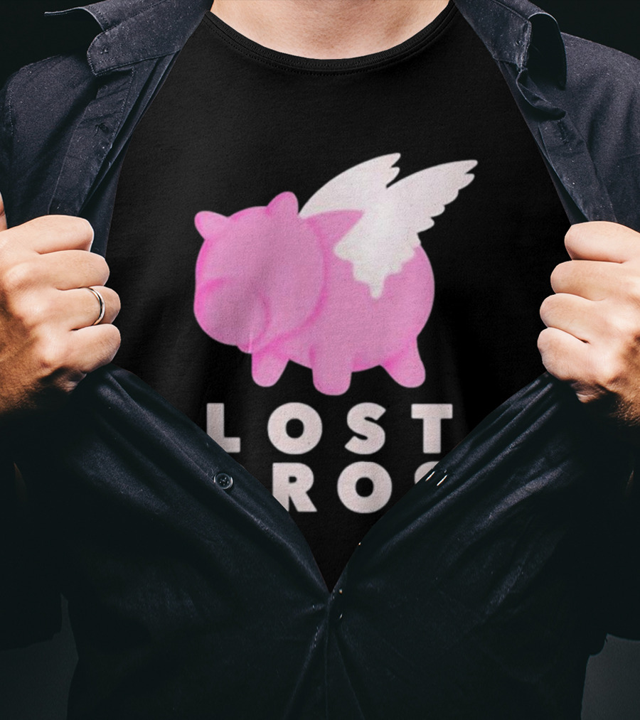 Lost Bros When Hamm Flies Pig With Wings T-Shirt