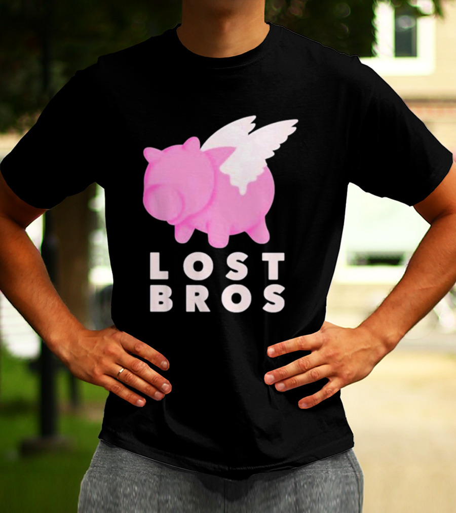 Lost Bros When Hamm Flies Pig With Wings T-Shirt