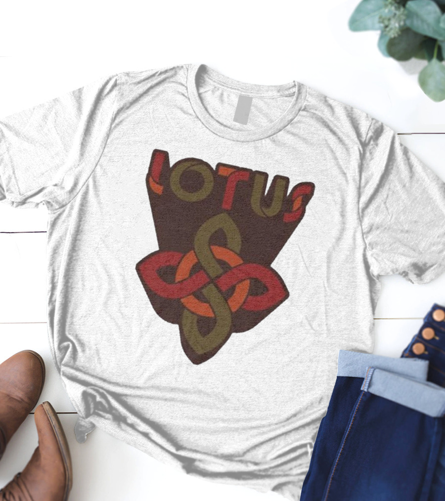 Lotus Celtic Knot Brown Red Green T-Shirt