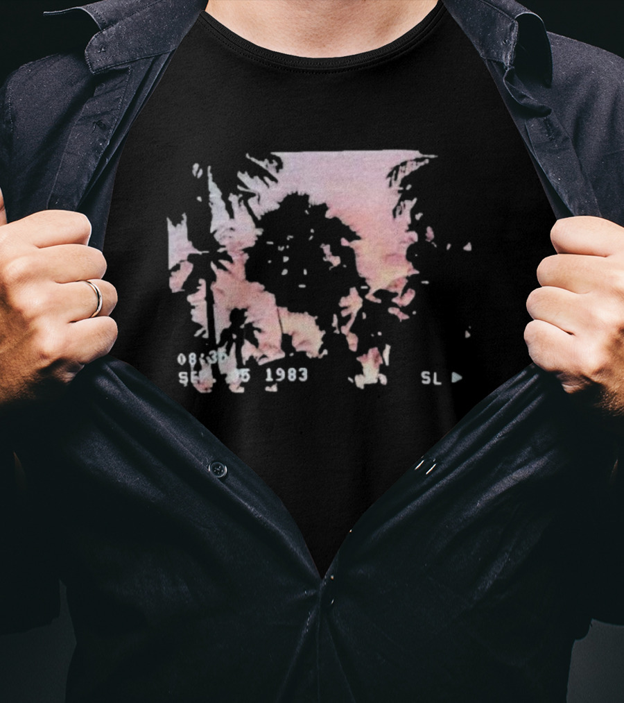 08:35 Sep 05 1983 SL Sunset With Palm Trees T-Shirt