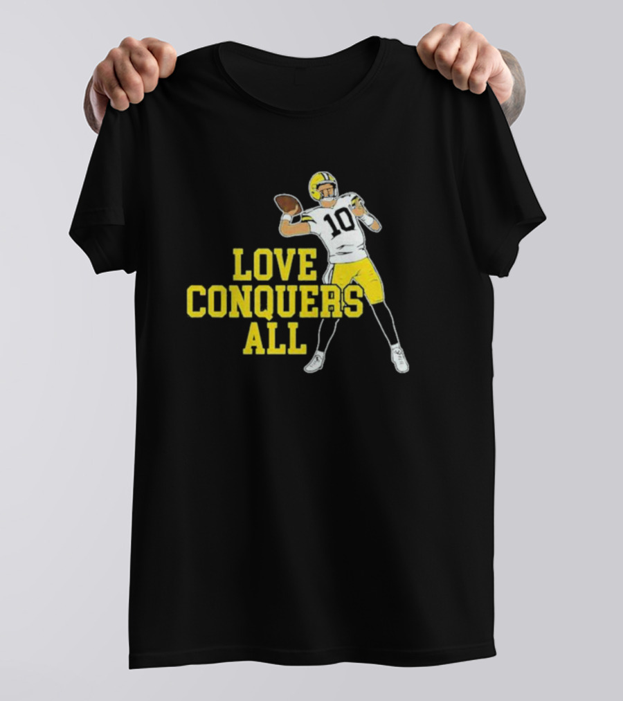 Love Conquers All Bo Nix Oregon Ducks Football Quarterback T-Shirt