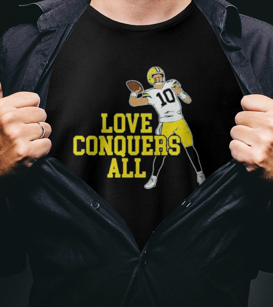 Love Conquers All Bo Nix Oregon Ducks Football Quarterback T-Shirt