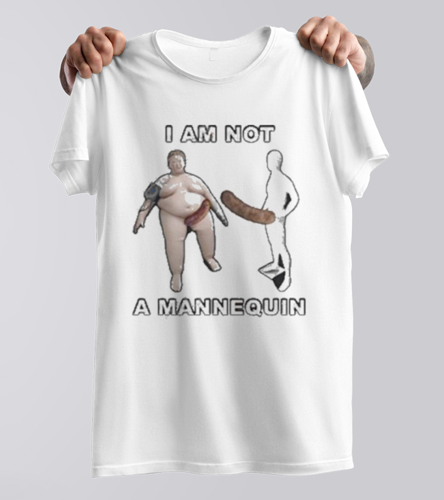 Lucca International Store I Am Not A Mannequin Sausages T-Shirt