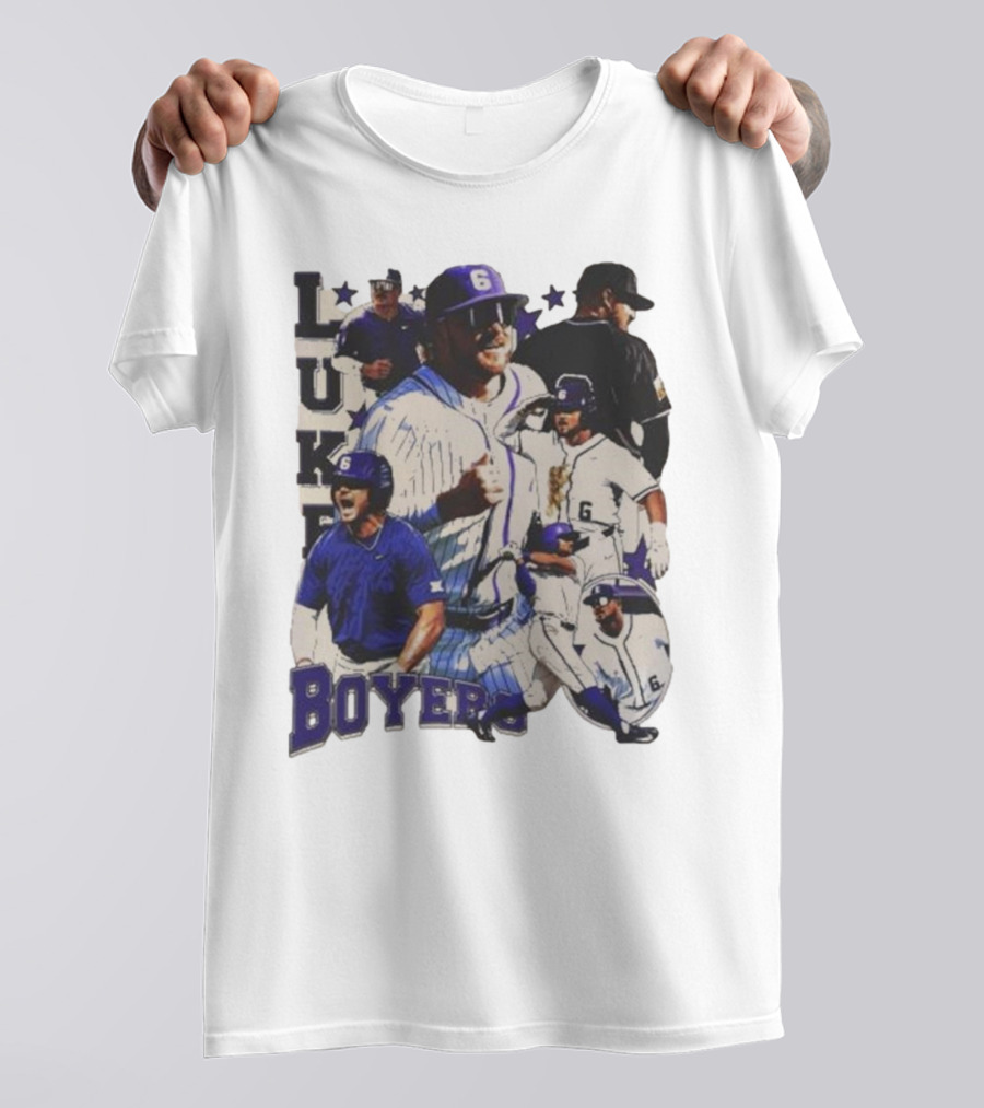 Luke Boyers TCU Horned Frogs Baseball 6 Multi-Action Highlights T-Shirt