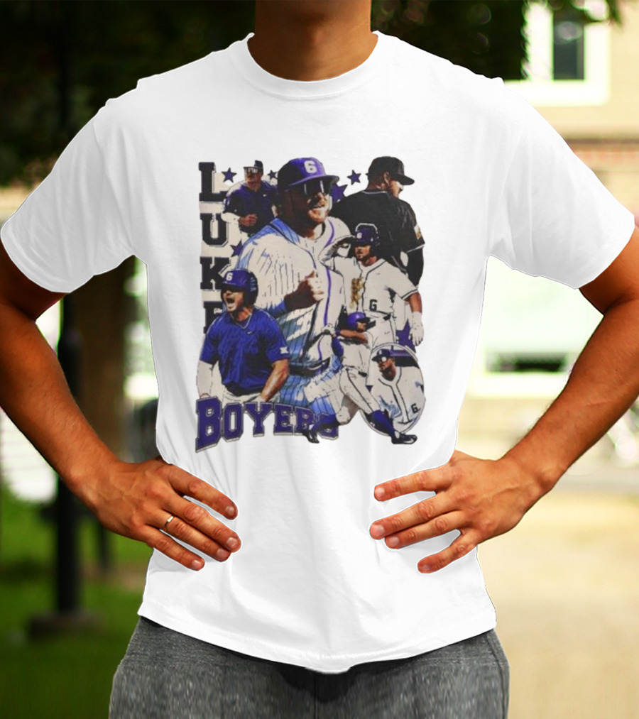 Luke Boyers TCU Horned Frogs Baseball 6 Multi-Action Highlights T-Shirt
