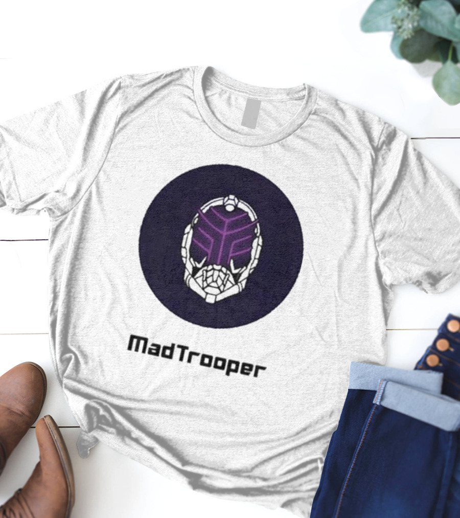 Madtrooper Helmet With Neon Purple Light T-Shirt