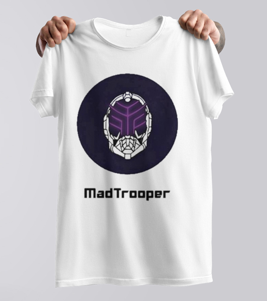 Madtrooper Helmet With Neon Purple Light T-Shirt