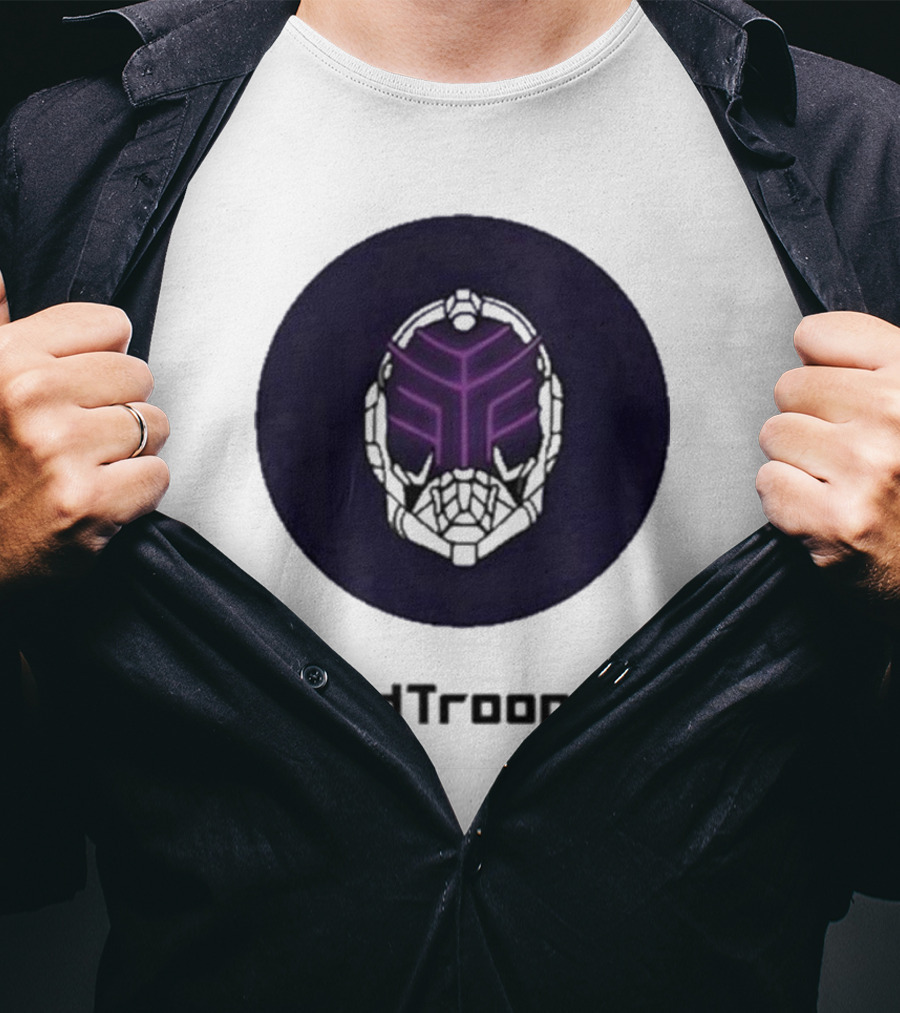 Madtrooper Helmet With Neon Purple Light T-Shirt