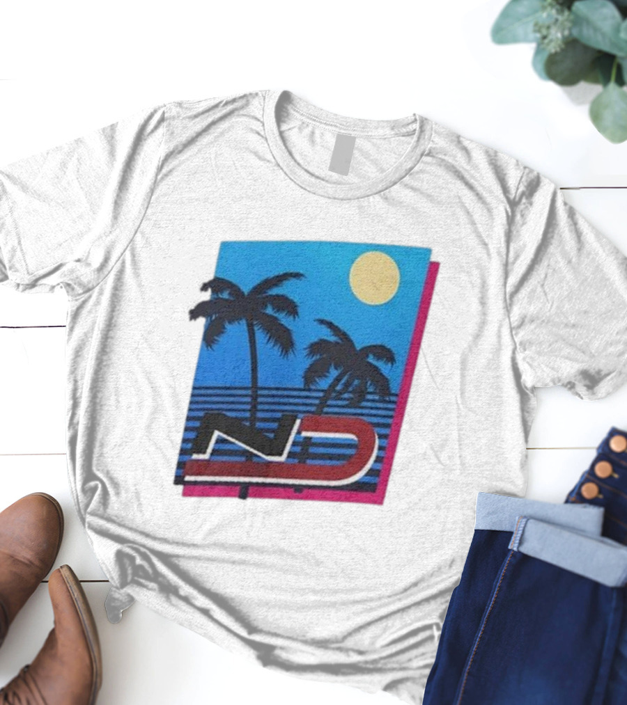 ND Natalie Decker Sunshine Season Palm Trees Moonlit Vibes T-Shirt