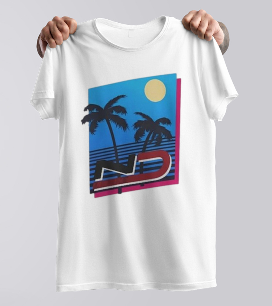 ND Natalie Decker Sunshine Season Palm Trees Moonlit Vibes T-Shirt