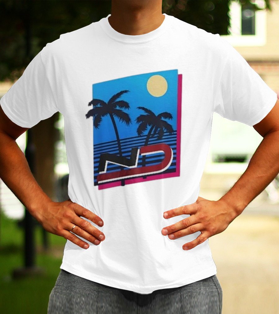 ND Natalie Decker Sunshine Season Palm Trees Moonlit Vibes T-Shirt