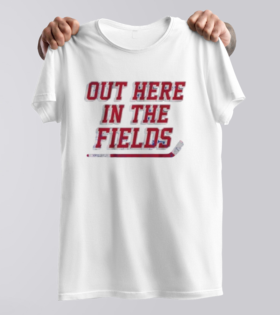 Out Here In The Fields New York Hockey T-Shirt