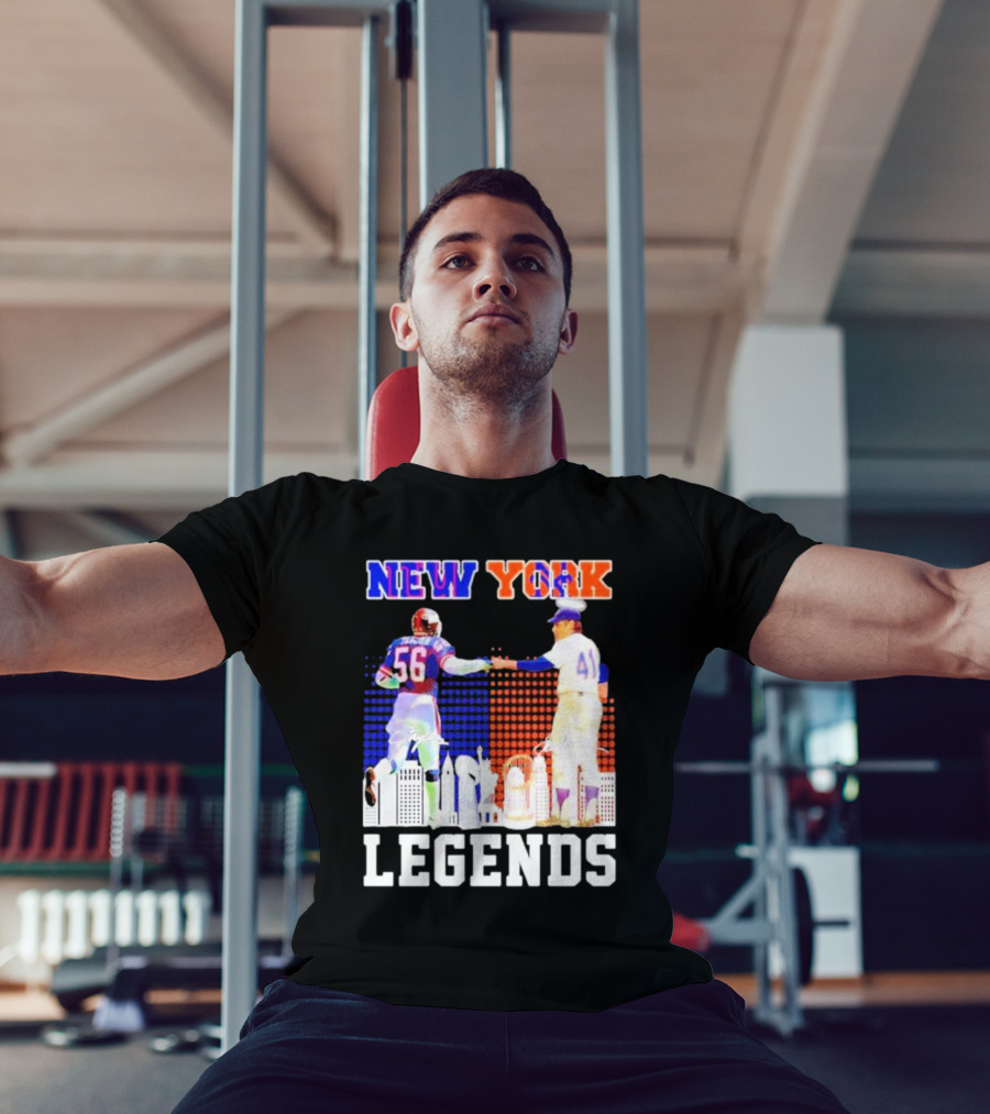 New York Lawrence Taylor Tom Seaver Legends Signatures T-Shirt