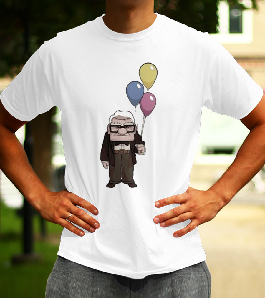 Nika Carl Fredricksen From Up Costume Geno Balloons Character T-Shirt