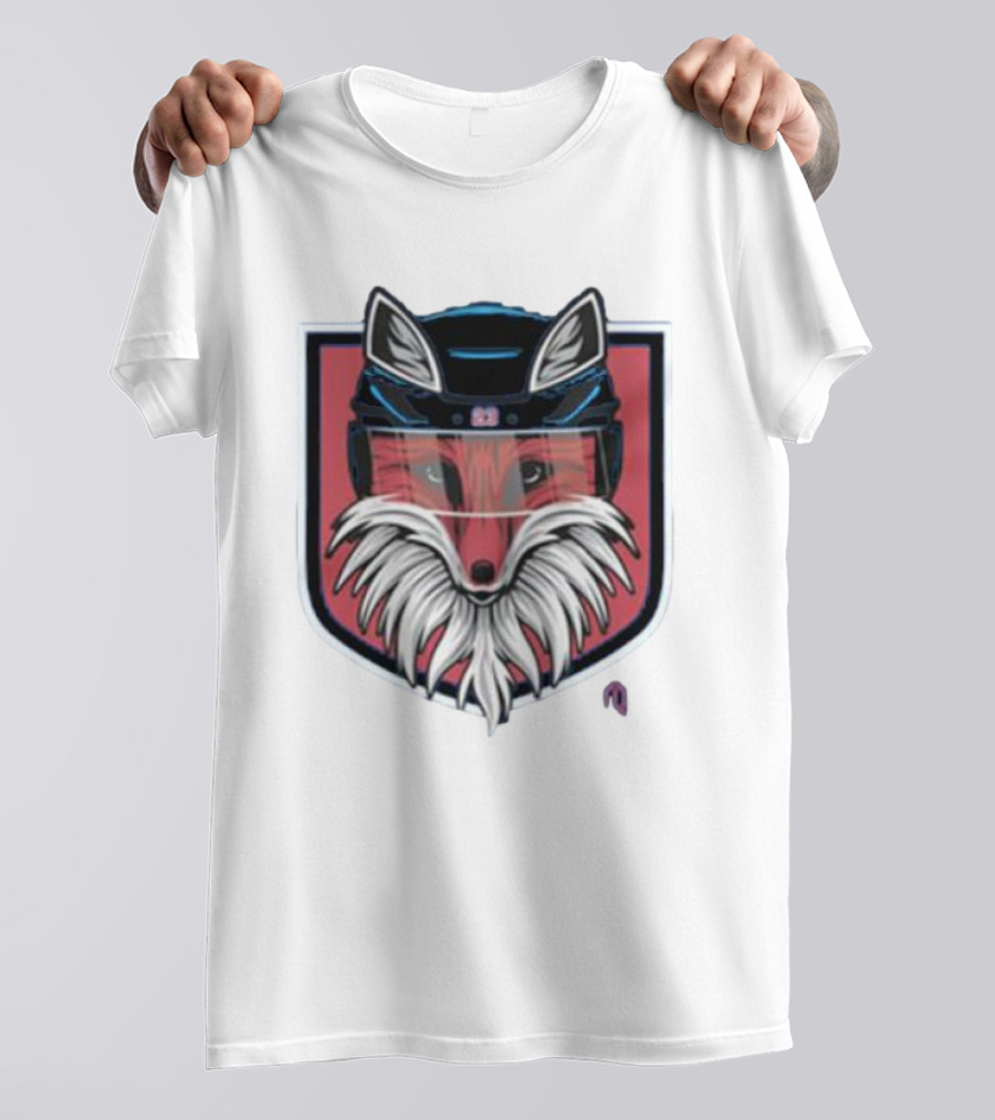 NYR Fox Shield Hockey Logo Helmet T-Shirt