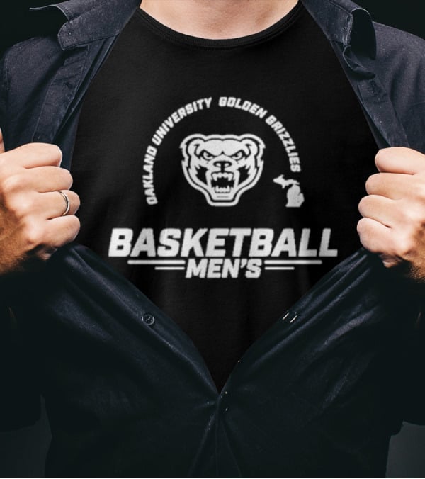 Oakland University Golden Grizzlies Basketball Men's Team T-Shirt