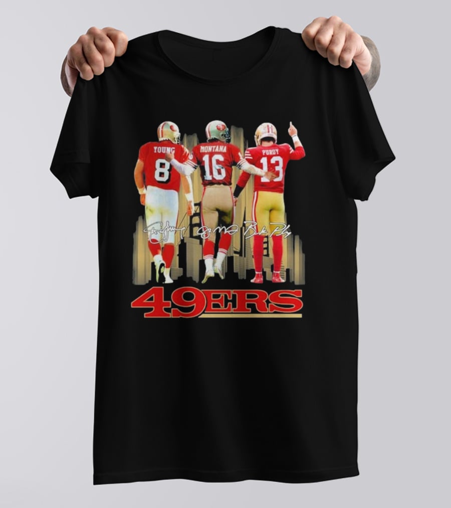 Young Montana Purdy 49ers Signatures Skyline T-Shirt