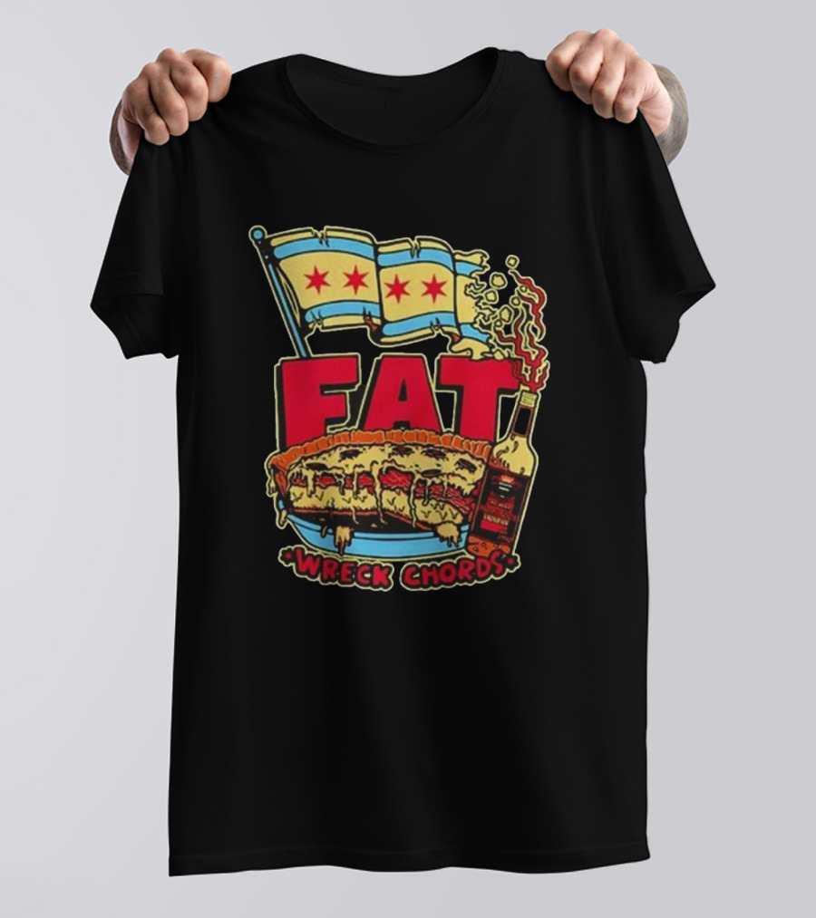 Fat Wreck Chords Chicago IL Deep Dish Pizza And Whiskey September 19 T-Shirt