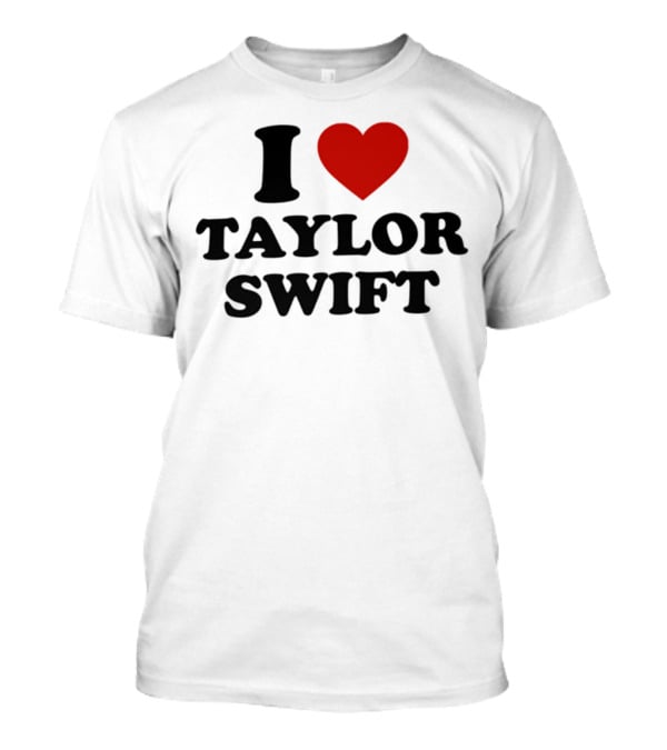 I Love Taylor Swift Red Heart Pin T-Shirt