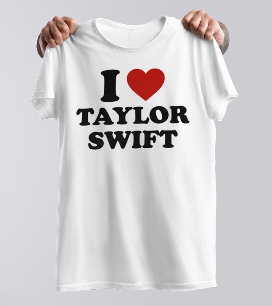 I Love Taylor Swift Red Heart Pin T-Shirt