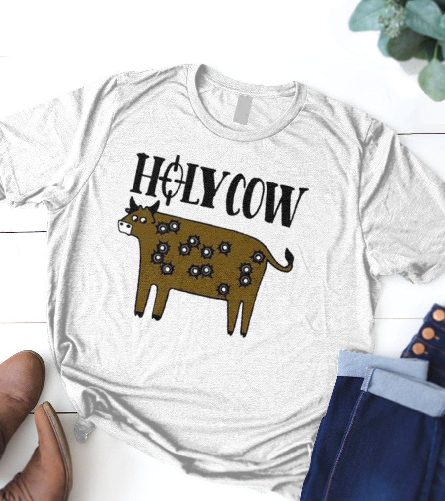 Kentucky Ballistics Holy Cow With Bullet Holes T-Shirt