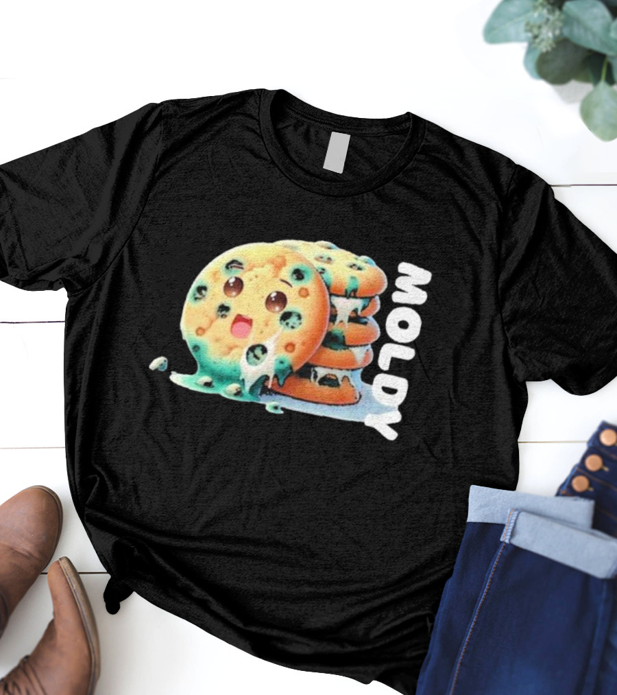 Moldy Cookies Stack With Cute Melting Face T-Shirt