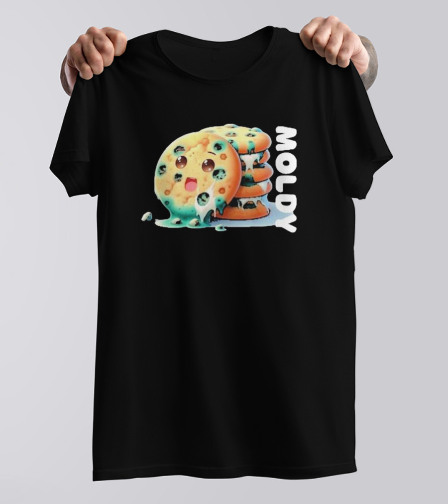 Moldy Cookies Stack With Cute Melting Face T-Shirt
