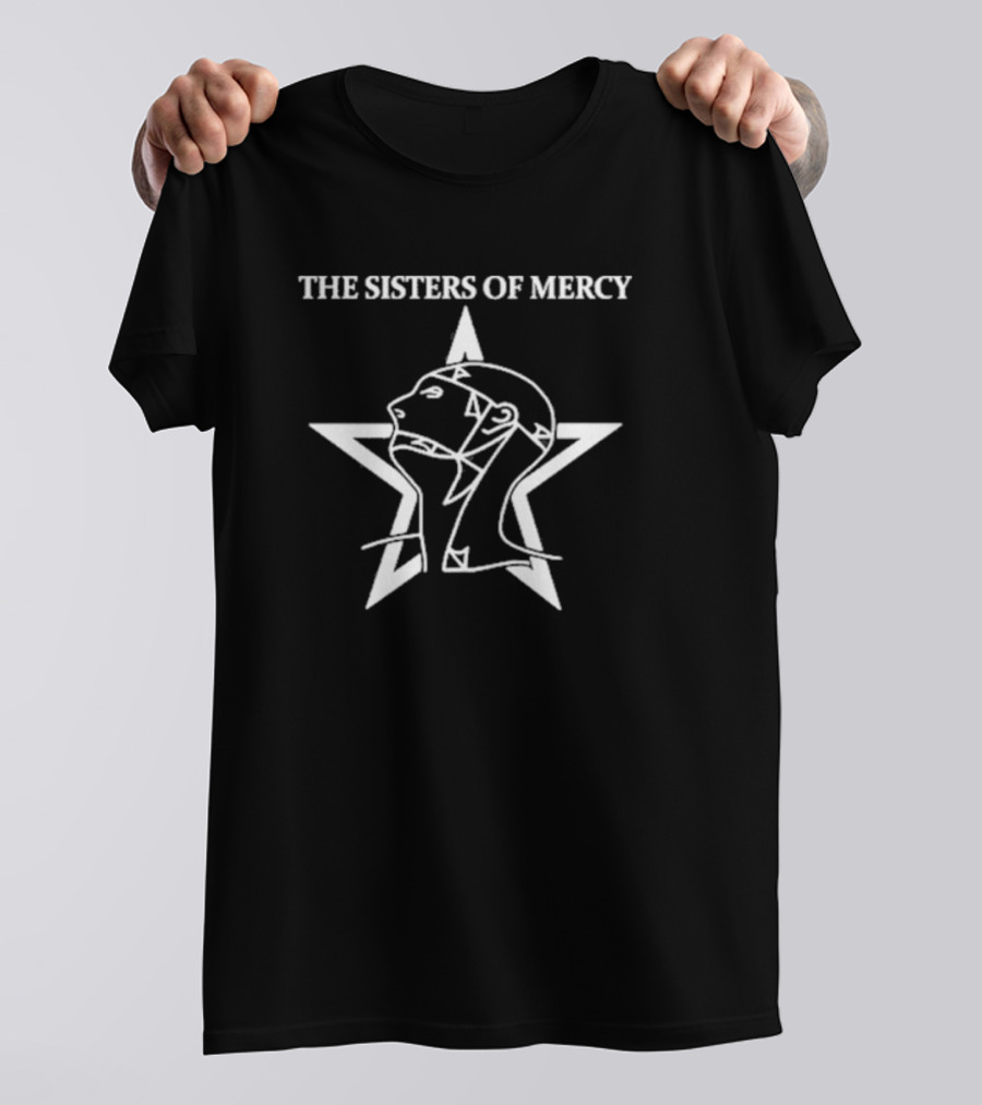 The Sisters Of Mercy Star And Face Line T-Shirt