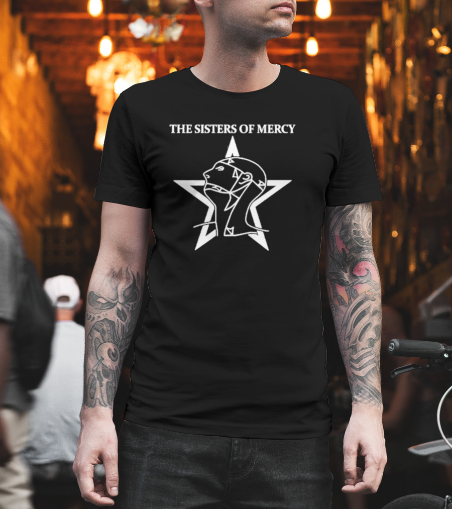 The Sisters Of Mercy Star And Face Line T-Shirt