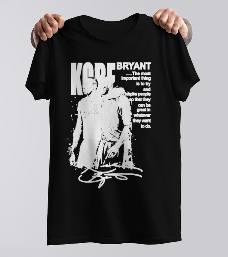 Kobe Bryant Los Angeles Lakers Signature Inspirational Message T-Shirt