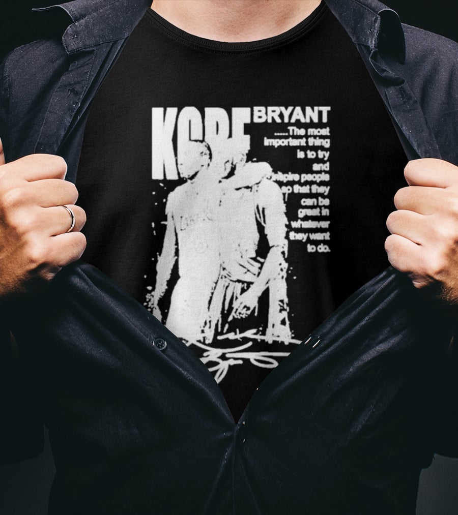 Kobe Bryant Los Angeles Lakers Signature Inspirational Message T-Shirt