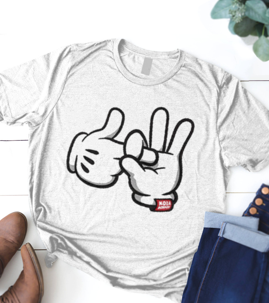 Koza Bobkov Noir Mickey Hand Sign T-Shirt