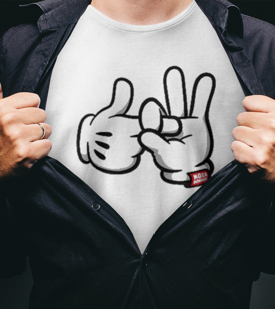 Koza Bobkov Noir Mickey Hand Sign T-Shirt