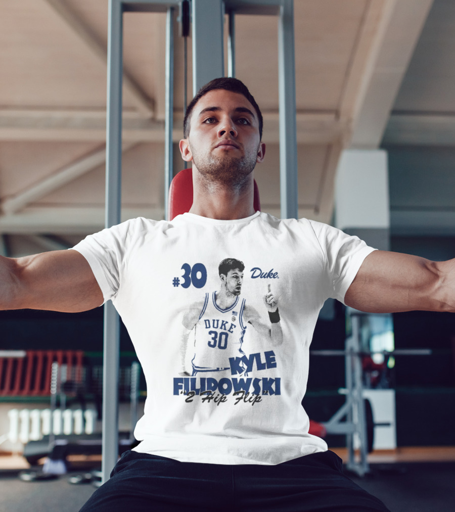 Kyle Filipowski Duke #30 2 Hip Flip T-Shirt