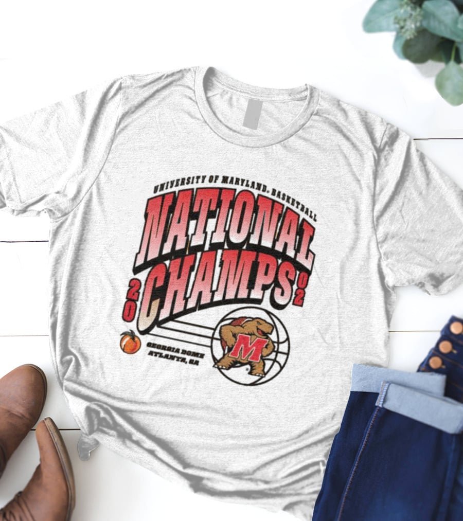 University Of Maryland Basketball 2002 National Champs Georgia Dome Atlanta T-Shirt