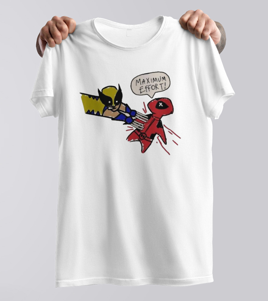 Maximum Effort Deadpool Stabbed By Wolverine T-Shirt