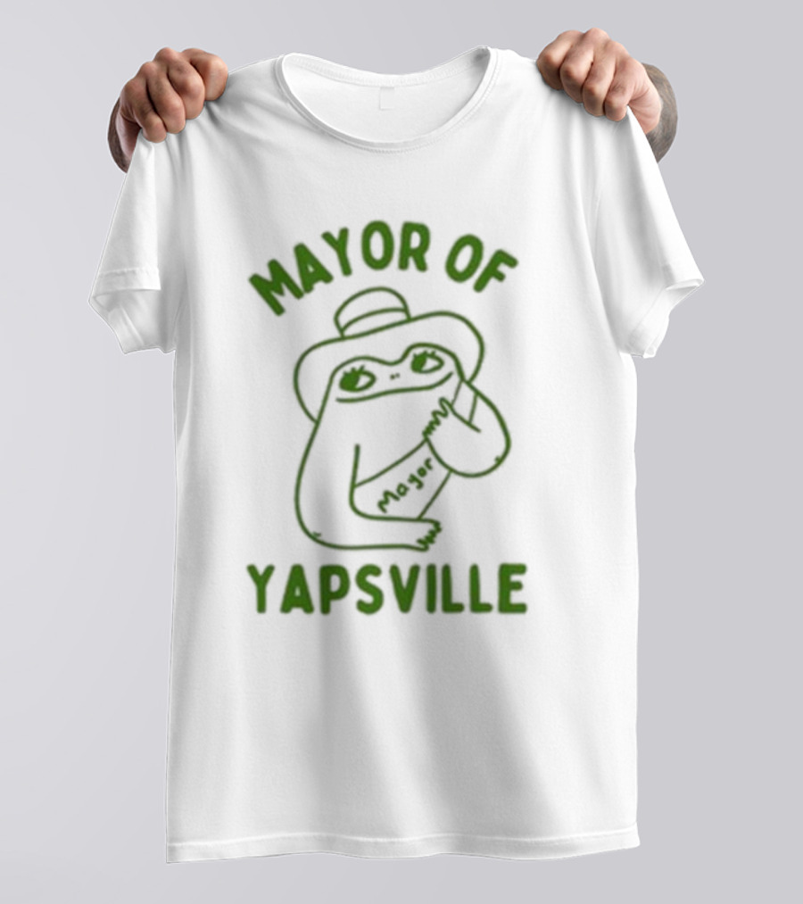 Mayor Of Yapville Frog Drawing T-Shirt