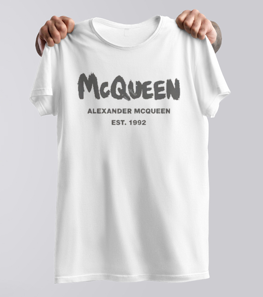 McQueen Alexander McQueen Est 1992 Fashion Label Branding T-Shirt