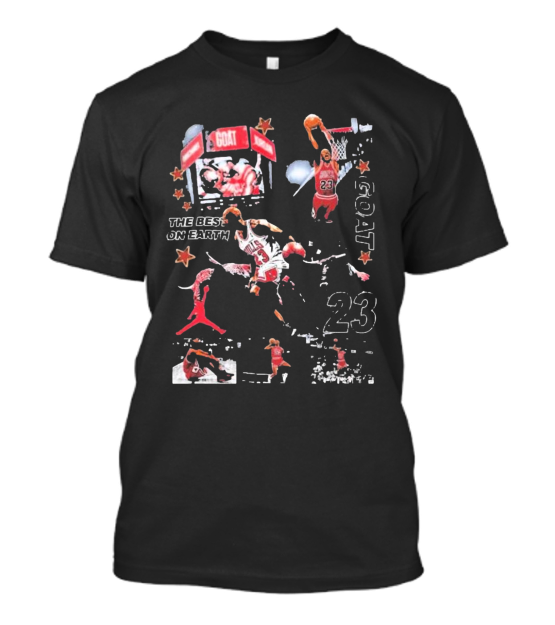 Michael Jordan The Best On Earth Goat 23 Basketball Legend Stars T-Shirt