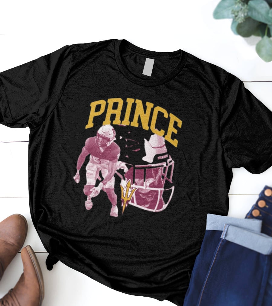 PRINCE Dorbah Arizona State Sun Devils Football Player Action And Helmet T-Shirt